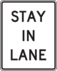 Stay In Lane Clip Art